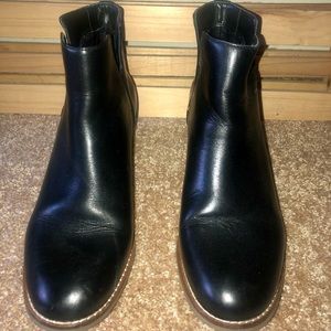 Cole Haan Black Leather Abbot Ankle Booties 7 1/2